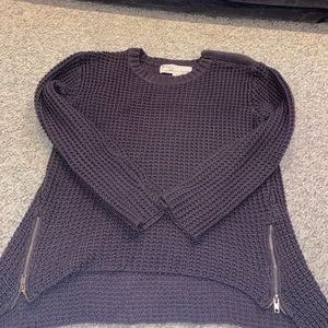 Vintage Havana grey sweater with zippers